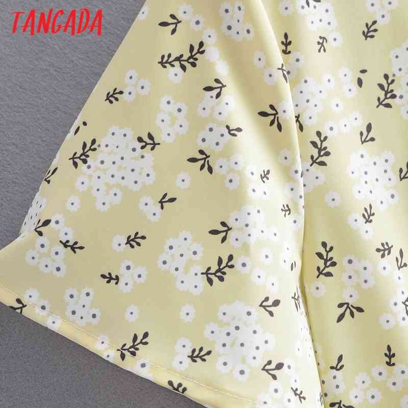 Summer Women Print French Style Long Short Sleeve Office Ladies Dress Vestidos 1F128 210416