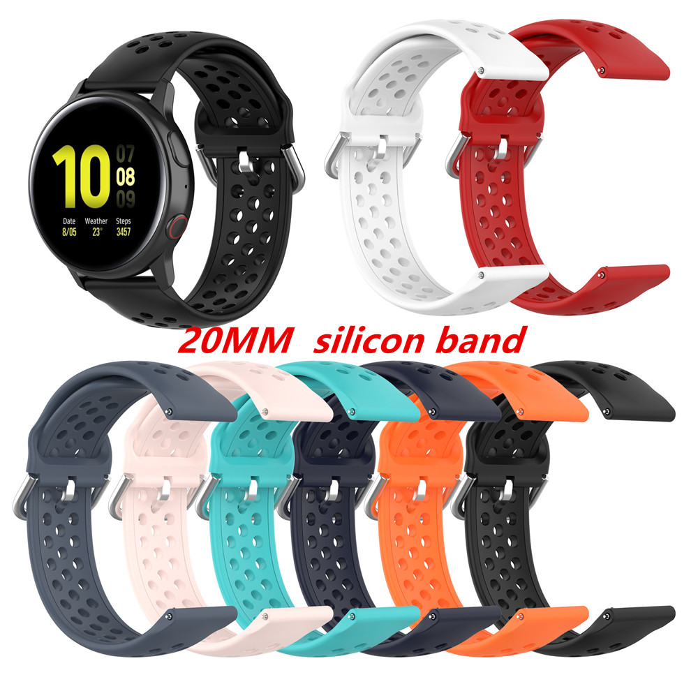 Soft Silicone Watch Strap Band For Samsung Galaxy Watch3 41mm 45mm Replacement band for strap 18mm 20mm 22mm free shipping