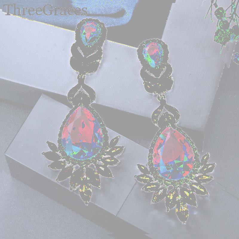 Dangle & Chandelier ThreeGraces Brand Classic CZ Jewelry Deep Red Cubic Zirconia Big Long Marquise Drop Wedding Earrings For Women ER032, Silver
Dangle & Chandelier ThreeGraces Brand Classic CZ Jewelry Deep Red Cubic Zirconia Big Long Marquise Drop Wedding Earrings For Women ER032, Silver