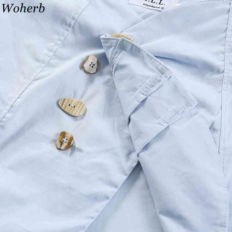 Shirts Women Irregular Square Collar Buttons Blouses Puff Short Sleeve Crop Tops Korean Chic Elegant White Blusas Mujer 210519