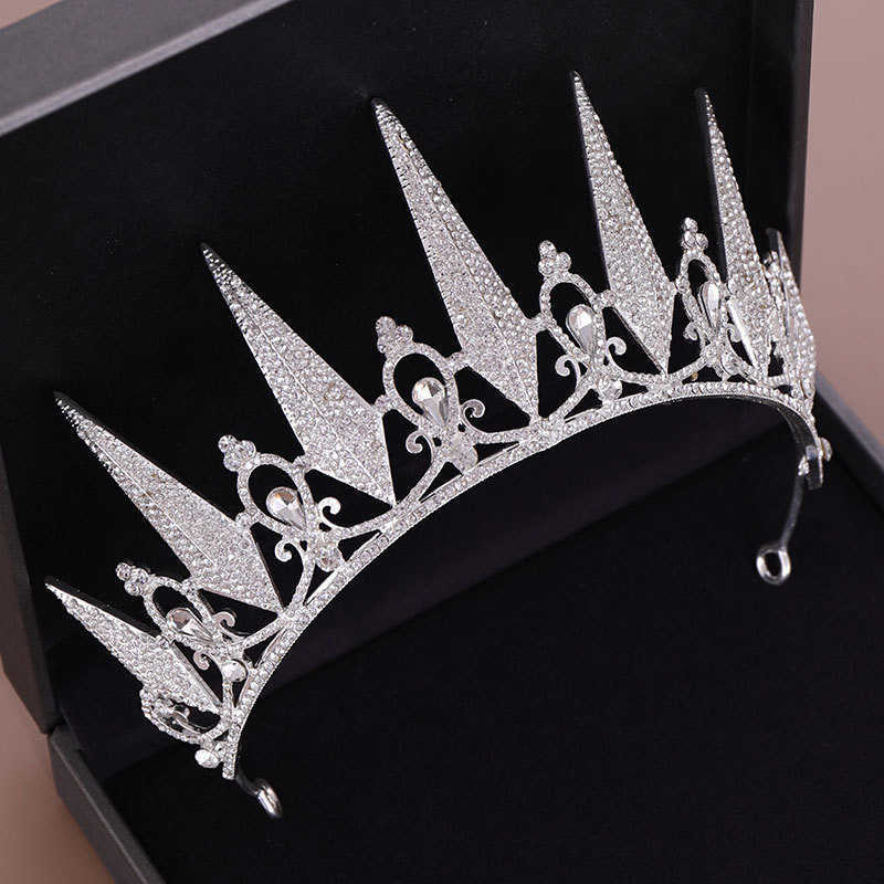 Black/Gold/Silver Color Bridal Wedding Tiaras and Crowns Headbands for Women Princess Diadem Hair Accessories 210707