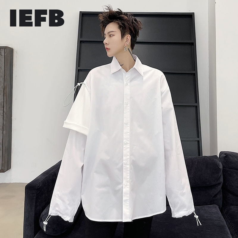 IEFB Spring Summer Korean Streetwera Fahion Men's Shirt Design Patchwork Long Sleeve White Shirts Loose Personality Trend Tops 210524, White 9y6643
IEFB Spring Summer Korean Streetwera Fahion Men's Shirt Design Patchwork Long Sleeve White Shirts Loose Personality Trend Tops 210524, White 9y6643