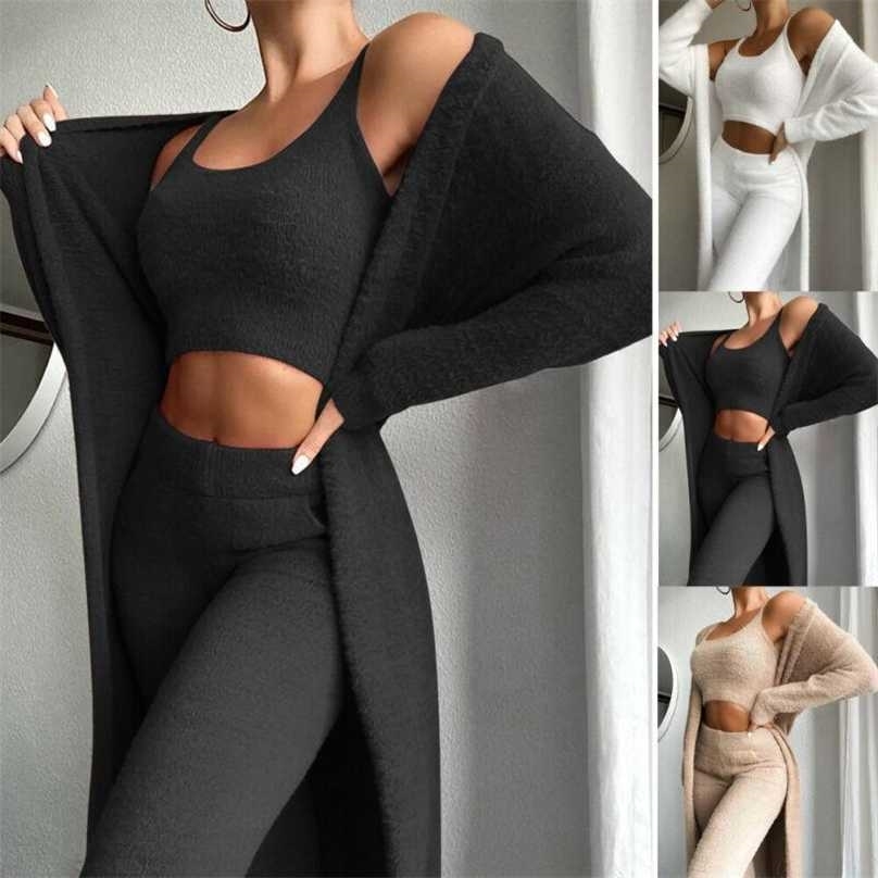 Women Teddy Plush Lounge Wear Set Solid Color Leisure Suit Fashion Tracksuits Fleece Cardigan 211106, Beige
Women Teddy Plush Lounge Wear Set Solid Color Leisure Suit Fashion Tracksuits Fleece Cardigan 211106, Beige