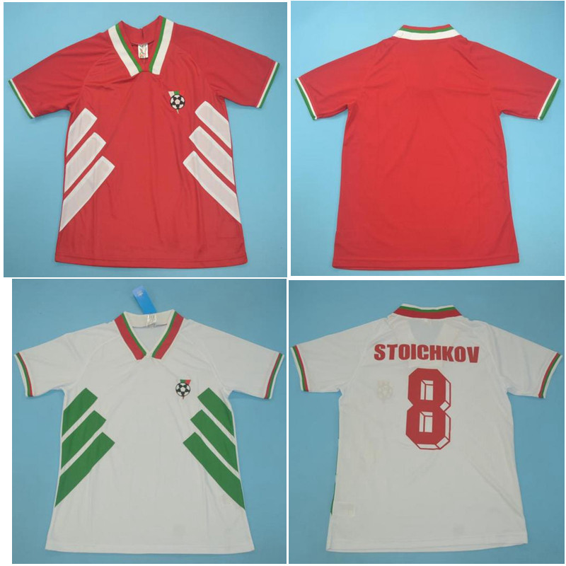 Top 1994 Bulgaria Retro soccer jerseys STOICHKOV football shirt IVANOV 94 home away red white jersey ANDONOV Classic maillot de foot, Bulgaria1994home
Top 1994 Bulgaria Retro soccer jerseys STOICHKOV football shirt IVANOV 94 home away red white jersey ANDONOV Classic maillot de foot, Bulgaria1994home
