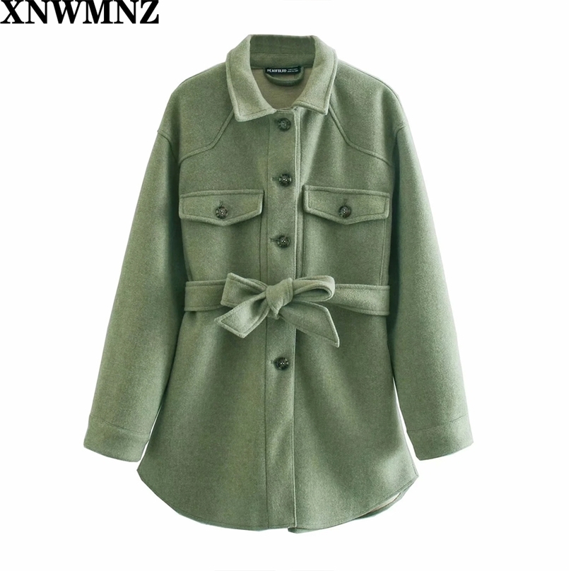 Women Fashion With Belt Loose Woolen Jacket Coat Vintage Long Sleeve Side Pockets Female Outerwear Chic Overcoat 210520, Black
Women Fashion With Belt Loose Woolen Jacket Coat Vintage Long Sleeve Side Pockets Female Outerwear Chic Overcoat 210520, Black