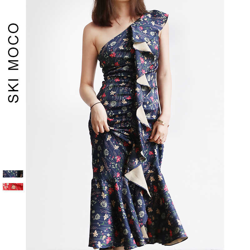 Women Elegant Dress Printing Mermaid One Shouler Ruffled Slit Fishtail Party Dresses Burgundy Vestidos Verano 210608, Bule
Women Elegant Dress Printing Mermaid One Shouler Ruffled Slit Fishtail Party Dresses Burgundy Vestidos Verano 210608, Bule