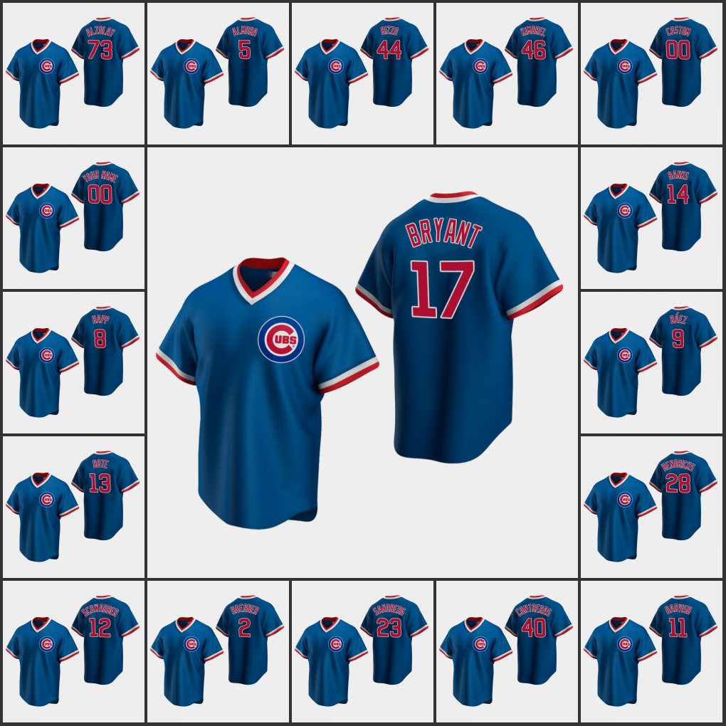 ChicagoCubs Baseball Jersey #9 Javier Baez 12 Kyle Schwarber 23 Ryne Sandberg 44 Anthony Rizzo Custom Royal Cooperstown Collection Ro, Black
ChicagoCubs Baseball Jersey #9 Javier Baez 12 Kyle Schwarber 23 Ryne Sandberg 44 Anthony Rizzo Custom Royal Cooperstown Collection Ro, Black