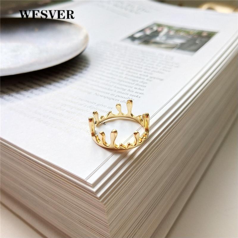 Cluster Rings WFSVER Korea Style 925 Sterling Silver Ring For Women Gold Color Simple Crown Opening Adjustable Fine Jewelry Gift, Golden;silver
Cluster Rings WFSVER Korea Style 925 Sterling Silver Ring For Women Gold Color Simple Crown Opening Adjustable Fine Jewelry Gift, Golden;silver