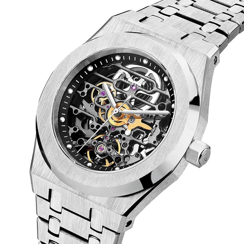 Wristwatches FEICE Openwork Sapphire Crystal Watches For Men Top Brand Vintage Luxury Business Skeleton Wristwatch Mechanische Herrenuhr, As pic
Wristwatches FEICE Openwork Sapphire Crystal Watches For Men Top Brand Vintage Luxury Business Skeleton Wristwatch Mechanische Herrenuhr, As pic