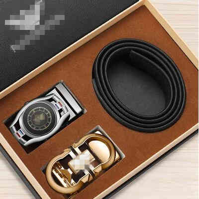 Men's Leather Ratchet Belt with Automatic Buckle Click Sliding Dress 3.5cm Wide 70-160cm Big and Tall Q0630, Black
Men's Leather Ratchet Belt with Automatic Buckle Click Sliding Dress 3.5cm Wide 70-160cm Big and Tall Q0630, Black