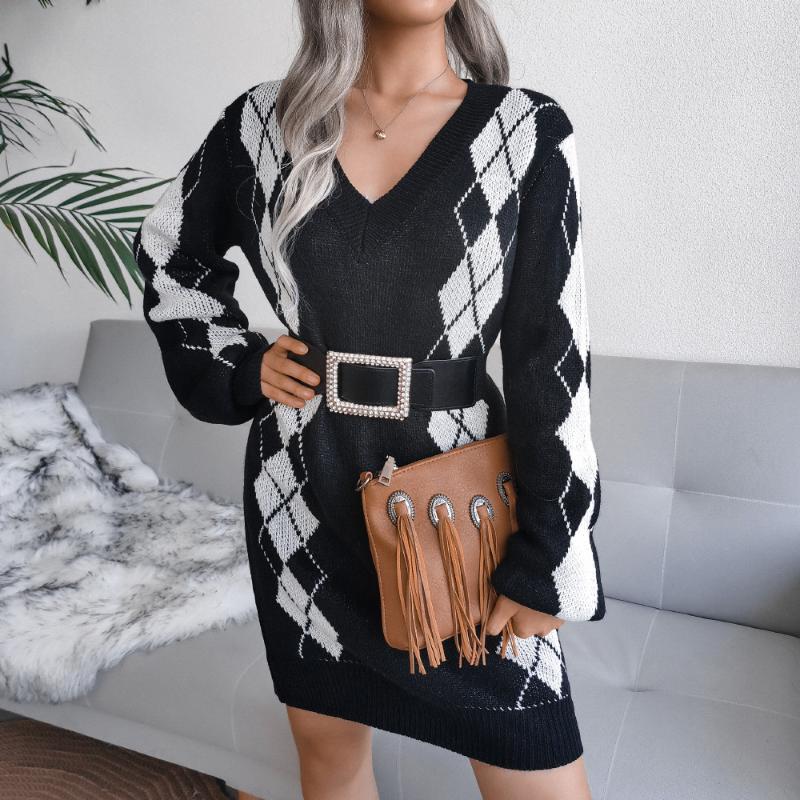 Women' Sweaters Autumn 2021 Sweater Women College Style Diamond Dresses Knitted V-neck Fashion Casual Pullover Long For Womem, Black
Women' Sweaters Autumn 2021 Sweater Women College Style Diamond Dresses Knitted V-neck Fashion Casual Pullover Long For Womem, Black