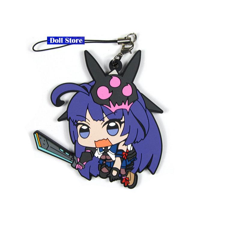 Keychains HOUKAI IMPACT 3 Original Japanese Anime Figure Rubber Silicone Sweet Smell Mobile Phone Charms/key Chain/strap D238