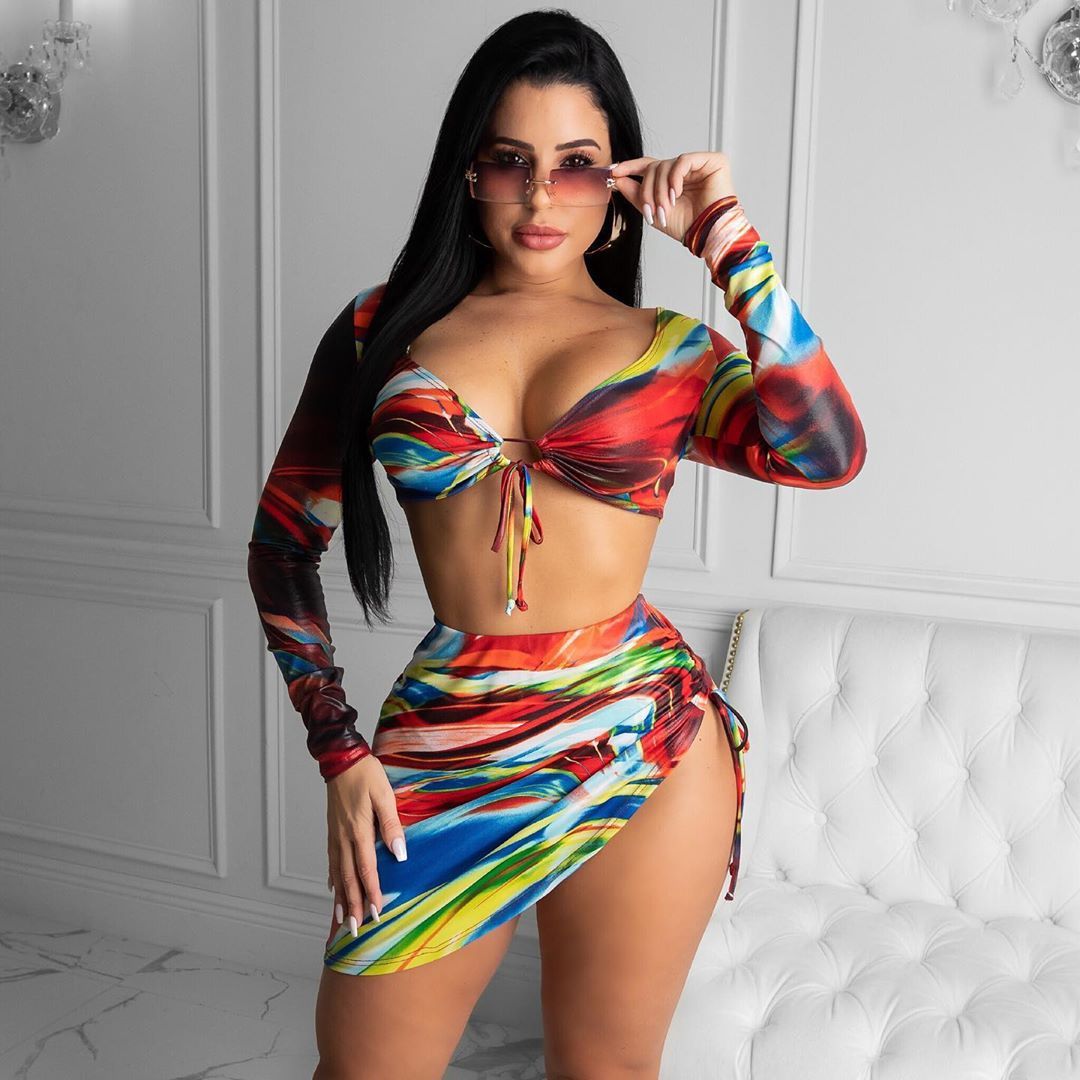 Thong Swimsuit African Swimwear Bandage Women Long Sleeve Bikini Set High Waist Skirt Three Piece Bathing Suit Monokini 210520, Colorful swimsuit
Thong Swimsuit African Swimwear Bandage Women Long Sleeve Bikini Set High Waist Skirt Three Piece Bathing Suit Monokini 210520, Colorful swimsuit
