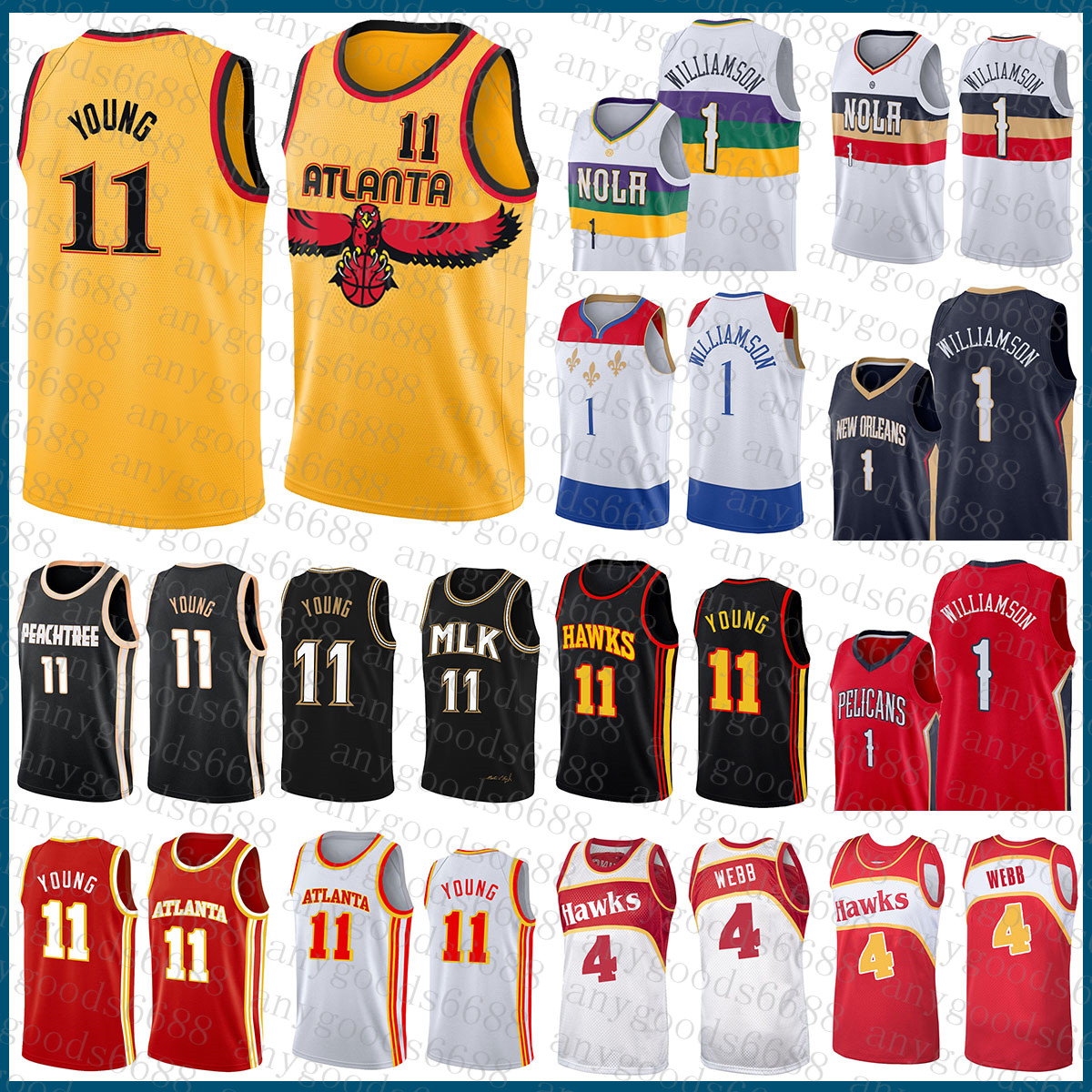 New Best Orleans Atlantas Hawk Pelican Basketball Jersey Zion 1 Williamson 2021 2022 New Trae 11 Young Spud 4 Webb Gold, Black;red
New Best Orleans Atlantas Hawk Pelican Basketball Jersey Zion 1 Williamson 2021 2022 New Trae 11 Young Spud 4 Webb Gold, Black;red