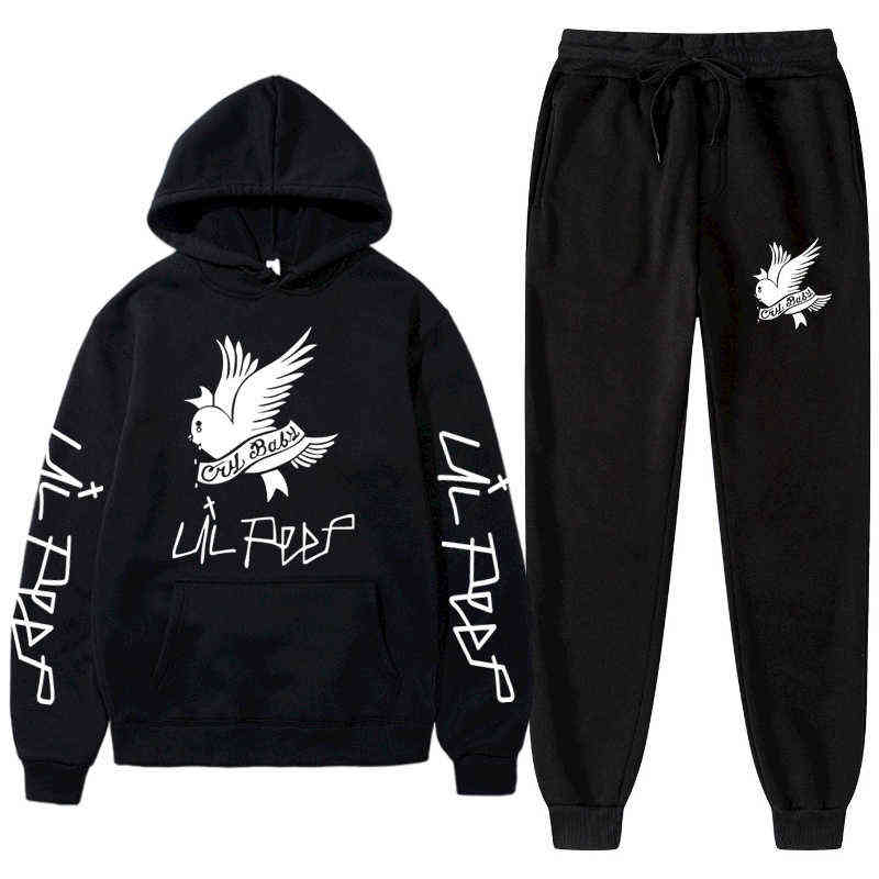 Tracksuit Men Hoodie And Pants Two Piece Set Casual Sportswear Running Suit Fitness Pullover Hoodie Set Lil Peep Sweatshirt H1208, Gray
Tracksuit Men Hoodie And Pants Two Piece Set Casual Sportswear Running Suit Fitness Pullover Hoodie Set Lil Peep Sweatshirt H1208, Gray