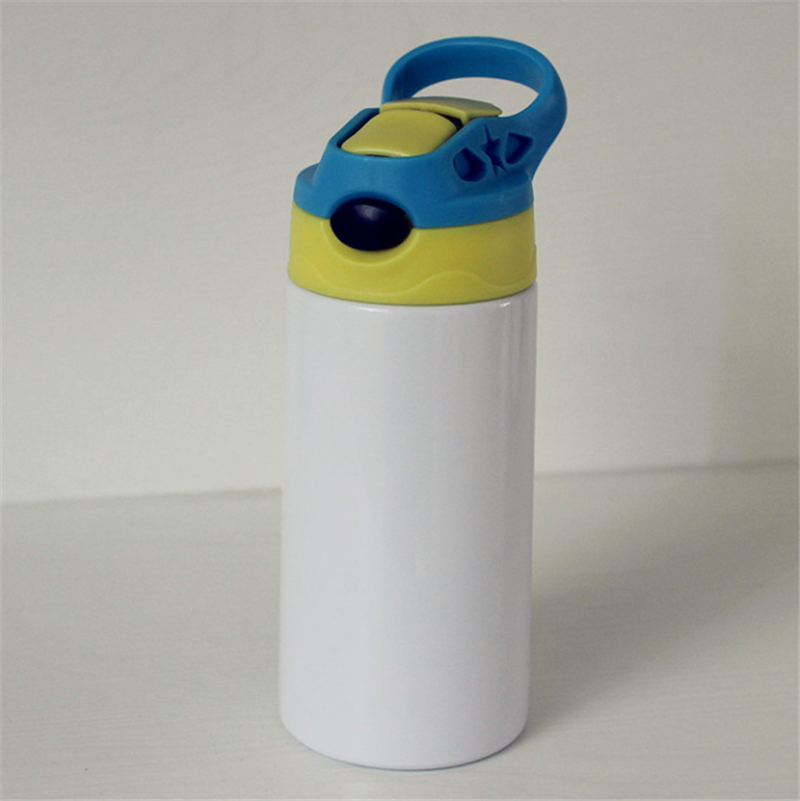 12oz Sippy Cup 350ml sublimation Children Water Bottle with straw lid Portable Stainless Steel Drinking tumbler for kids Free shipping
