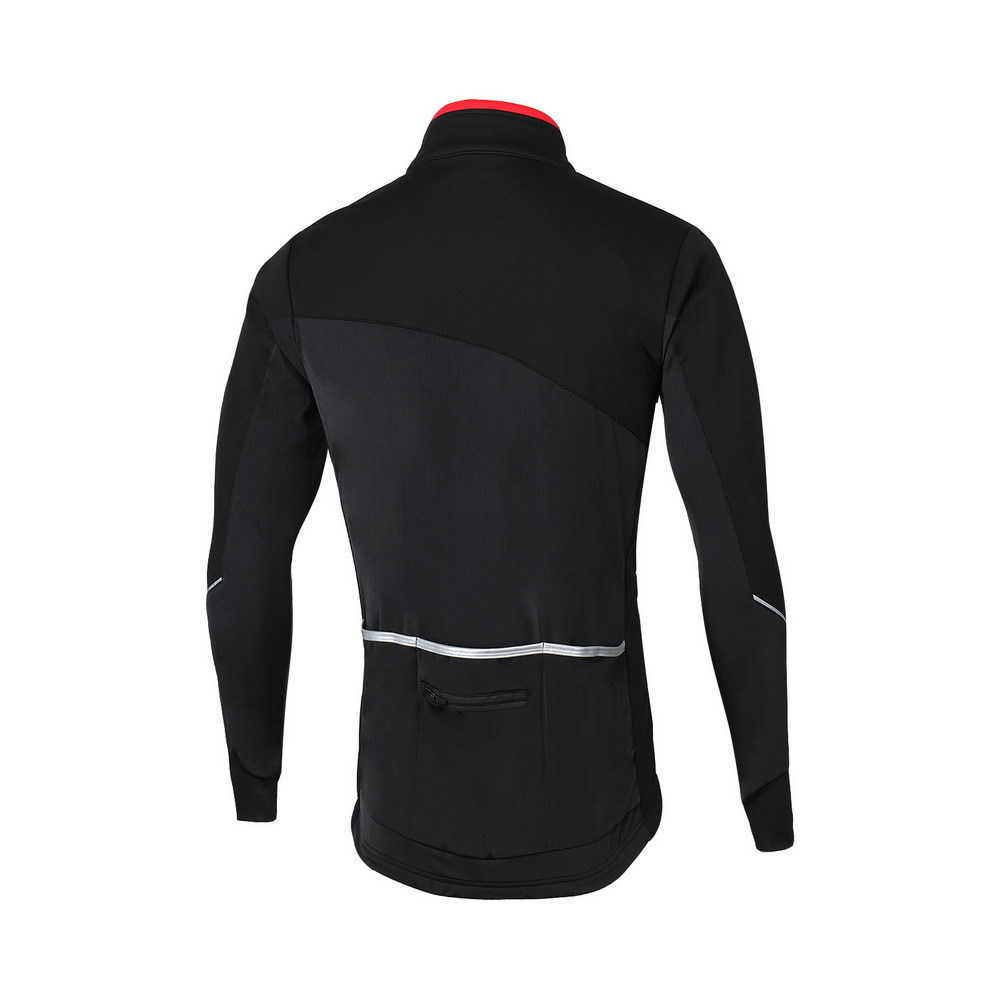 ARSUXEO Men Winter Cycling Jacket Thermal Fleece MTB Bike Jacket Windproof Waterproof Bicycle Sofeshell Coat Warm Reflective 17D T200502