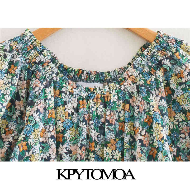 Women Chic Fashion With Cut-out Detail Smocked Trims Mini Dress O Neck Puff Sleeve Female Dresses Mujer 210420