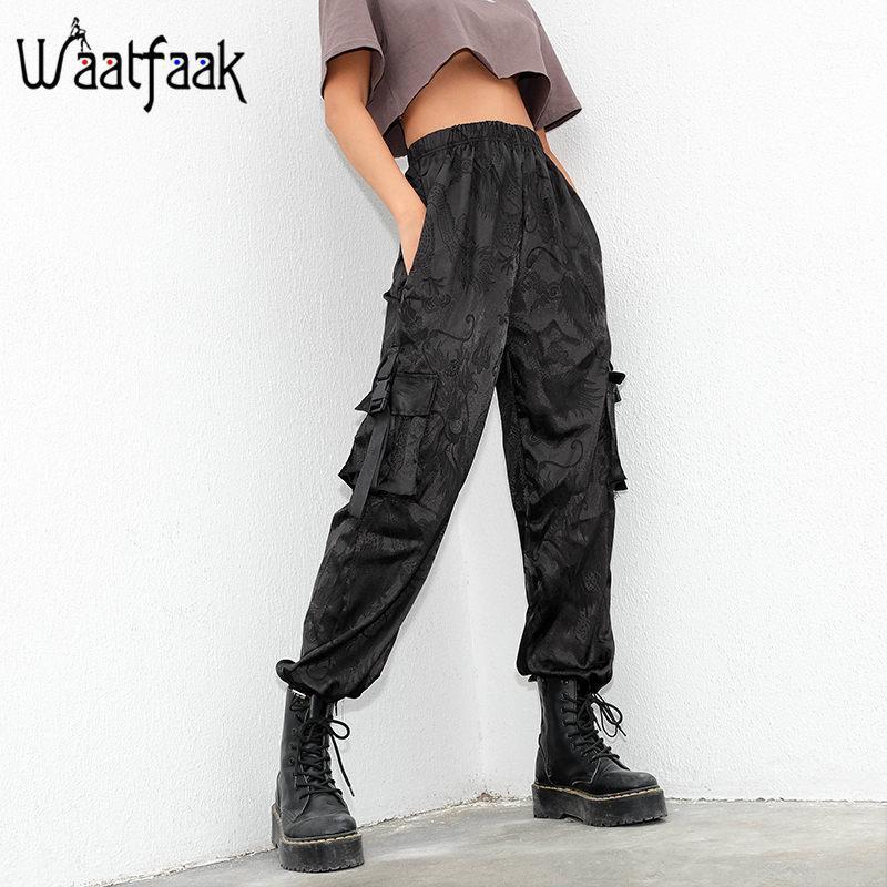 Women's Pants & Capris Waatfaak Streetwear Black Sweat Pockets Full Length Loose Casual Woman Cargo High Waist Korean Ladies Trouser Jogger, Black;white
Women's Pants & Capris Waatfaak Streetwear Black Sweat Pockets Full Length Loose Casual Woman Cargo High Waist Korean Ladies Trouser Jogger, Black;white