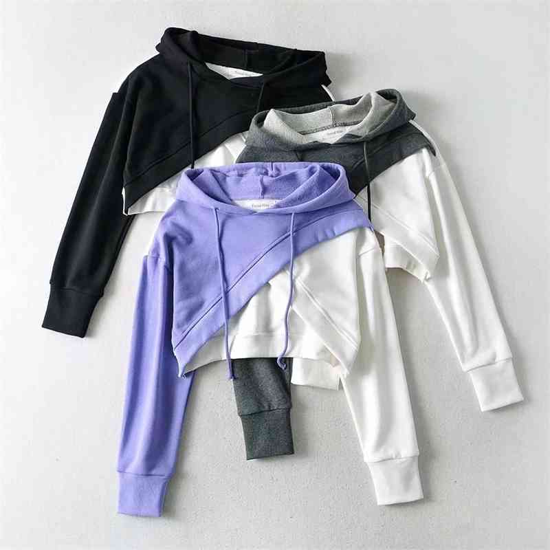 Niche design, hooded, color contrast, cross matching, new loose short blouse for women in autumn 20201, Purple
Niche design, hooded, color contrast, cross matching, new loose short blouse for women in autumn 20201, Purple