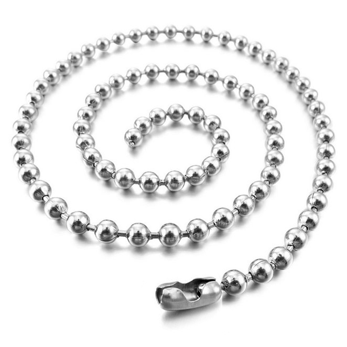 2.4mm Stainless Steel Necklace Ball Chain Link for Men Women 45cm-70cm Length with Velvet Bag
2.4mm Stainless Steel Necklace Ball Chain Link for Men Women 45cm-70cm Length with Velvet Bag