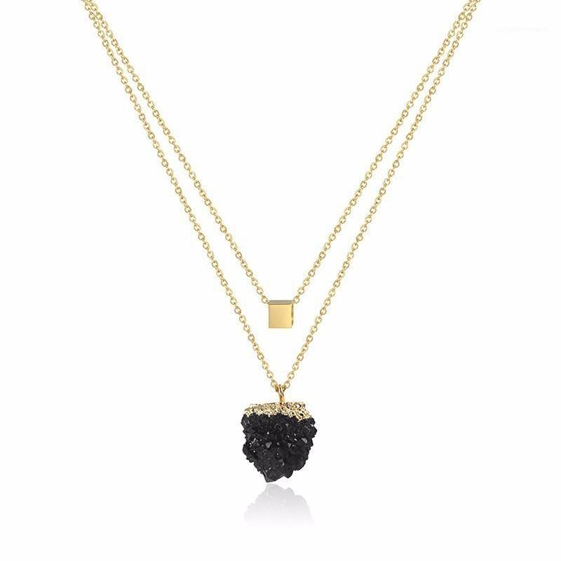 Minimalist Stainless Steel Color Druzy Necklace Quartz Stone Ladies Jewelry Girl's Gift Chains
Minimalist Stainless Steel Color Druzy Necklace Quartz Stone Ladies Jewelry Girl's Gift Chains