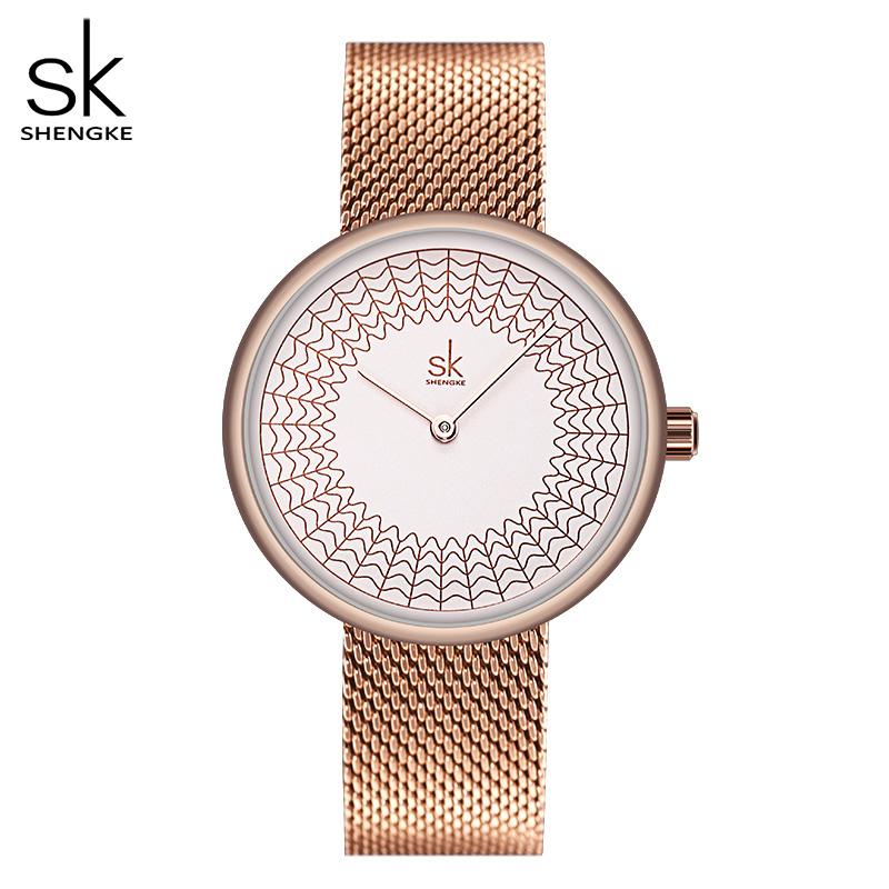 Wristwatches Shengke Gold Watch Women Watches Ladies Creative Steel Women's Meshband Female Clock Dress Relogio Feminino Montre Femme, Silver
Wristwatches Shengke Gold Watch Women Watches Ladies Creative Steel Women's Meshband Female Clock Dress Relogio Feminino Montre Femme, Silver