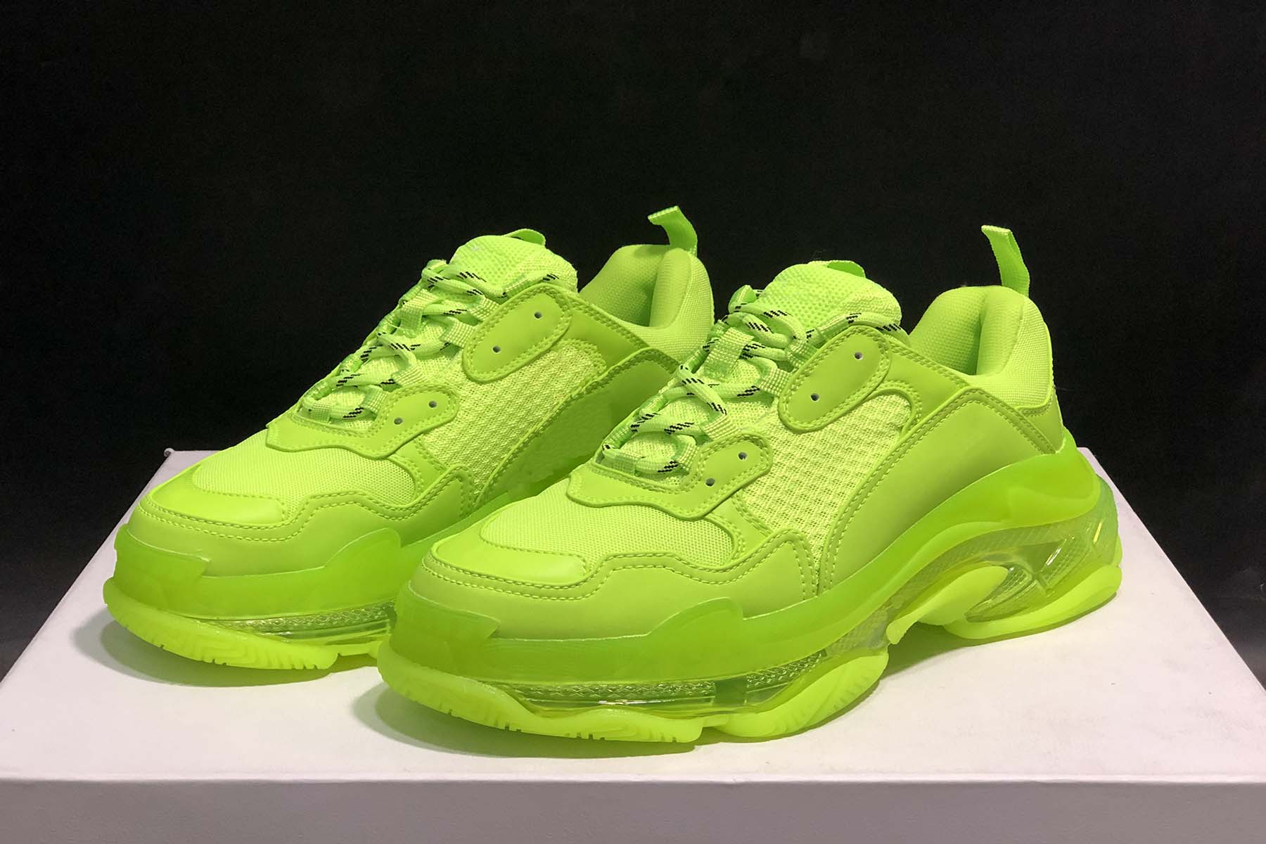Paris Triple-s Clear Sole Platform Sneakers - Bright Colors, Unisex Design & Casual Style, Shown
Paris Triple-s Clear Sole Platform Sneakers - Bright Colors, Unisex Design & Casual Style, Shown