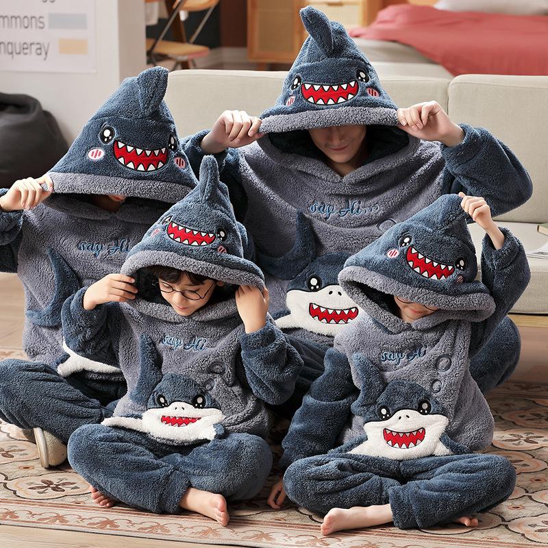 Family Matching Outfits Winter Pajama Set Children's Flannel Pyjamas Thickened Plush Hoodie Long Sleeved Animal Panda Women Sleepwear, Blue
Family Matching Outfits Winter Pajama Set Children's Flannel Pyjamas Thickened Plush Hoodie Long Sleeved Animal Panda Women Sleepwear, Blue