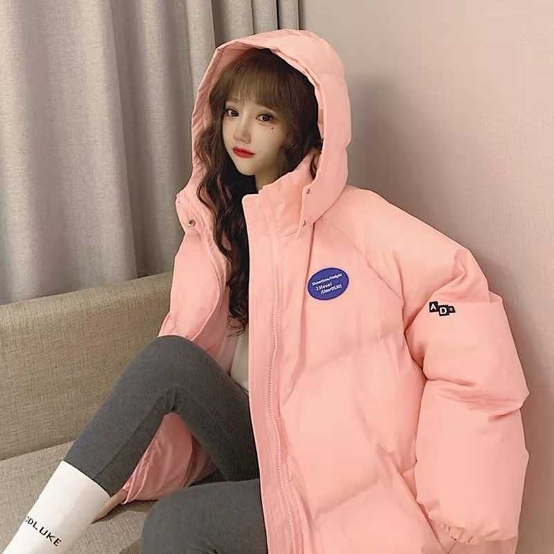 Women's down jacket style women's bread quilted winter clothing thick super mid-length season 211008