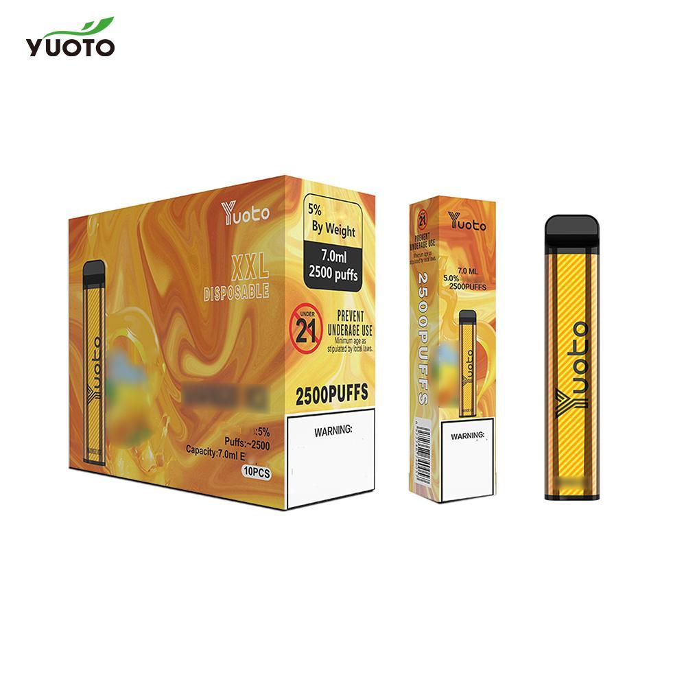 2022 Yuoto XXL 2500 Puffs Disposables E Cigarettes Vape Pen Pods 2500Puffs 1200mAh 7ml Pre-filled
2022 Yuoto XXL 2500 Puffs Disposables E Cigarettes Vape Pen Pods 2500Puffs 1200mAh 7ml Pre-filled