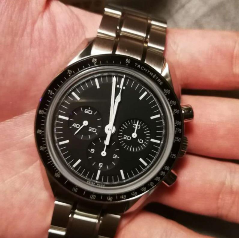 42mm Automatic Black Face Full Stainless Steel Men's Moon Wristwatch Professional Speed Male Watch, Customize
42mm Automatic Black Face Full Stainless Steel Men's Moon Wristwatch Professional Speed Male Watch, Customize