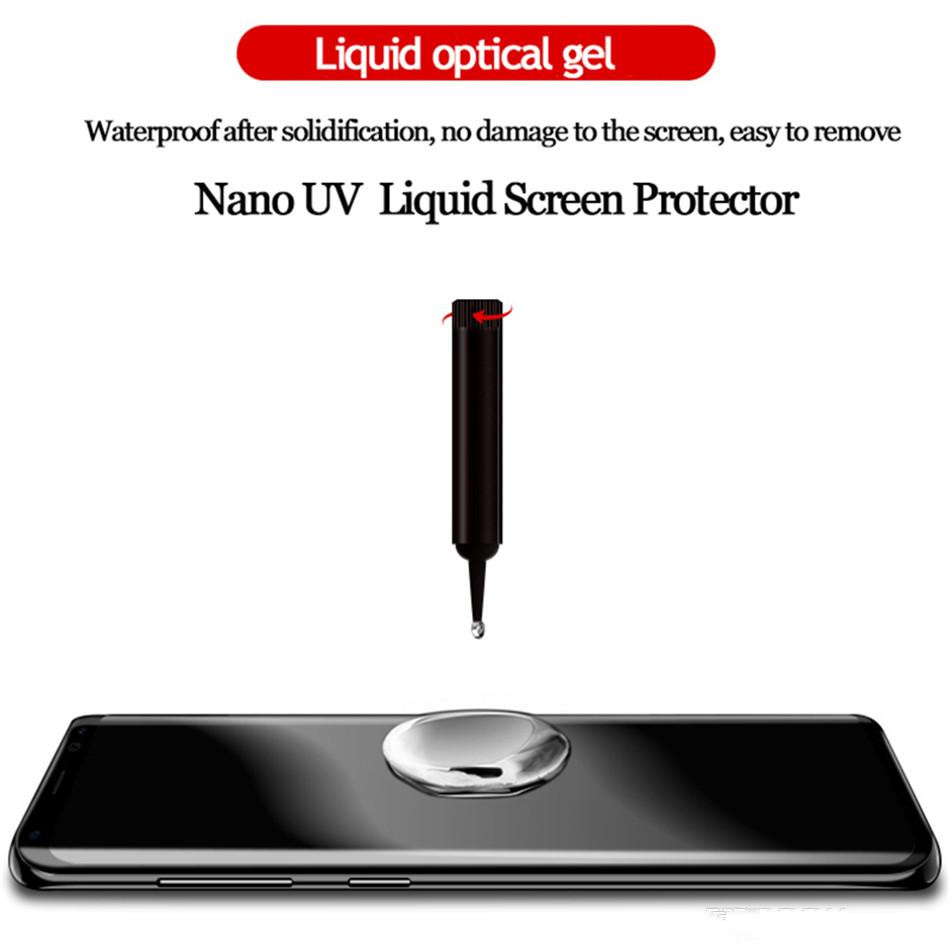 UV Tempered Glass Screen Protector For Samsung S23 S24 S21 S22 plus S23 Ultra Note 10 Pro S20 Ultra S10 Plus S9 3D Full Liquid Glue