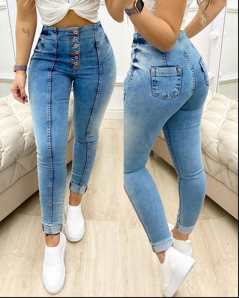 Fashion Spring Autumn Ripped Womens Jean Denim Button Pocket Design Skinny Cotton Casual Femmes Pants, Blue
Fashion Spring Autumn Ripped Womens Jean Denim Button Pocket Design Skinny Cotton Casual Femmes Pants, Blue