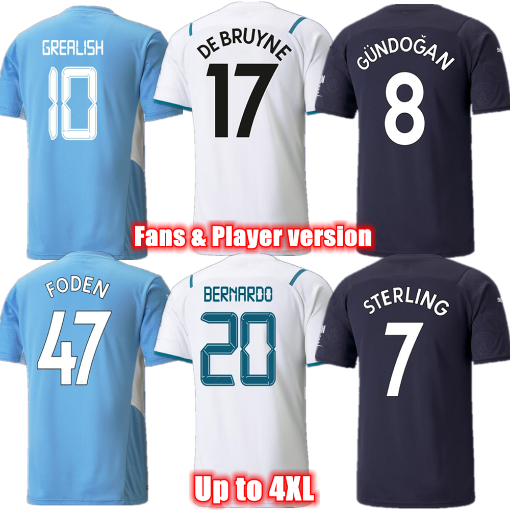 Grealish City Soccer Jerseys Foden 2021 22 Sterling Footbal…
