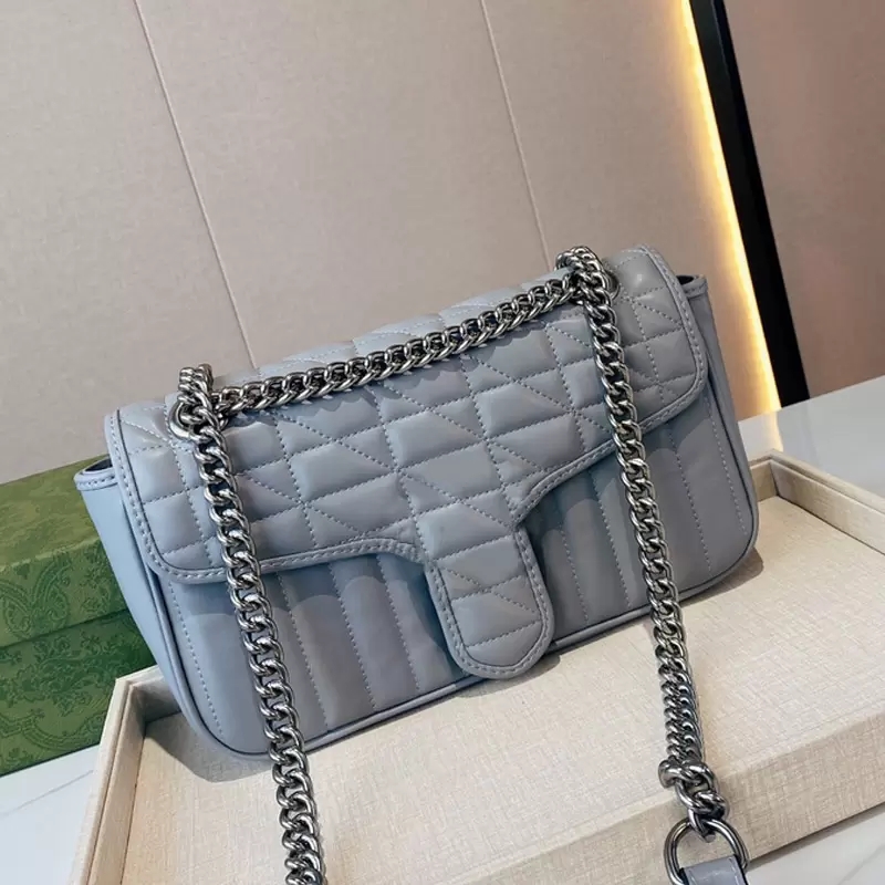 Marmont Designer Bags Thick Chain women's Shoulder Bag High Quality Handbag soft leather Classic Letters Silver Hardware Hasp Newest Style, White
Marmont Designer Bags Thick Chain women's Shoulder Bag High Quality Handbag soft leather Classic Letters Silver Hardware Hasp Newest Style, White
