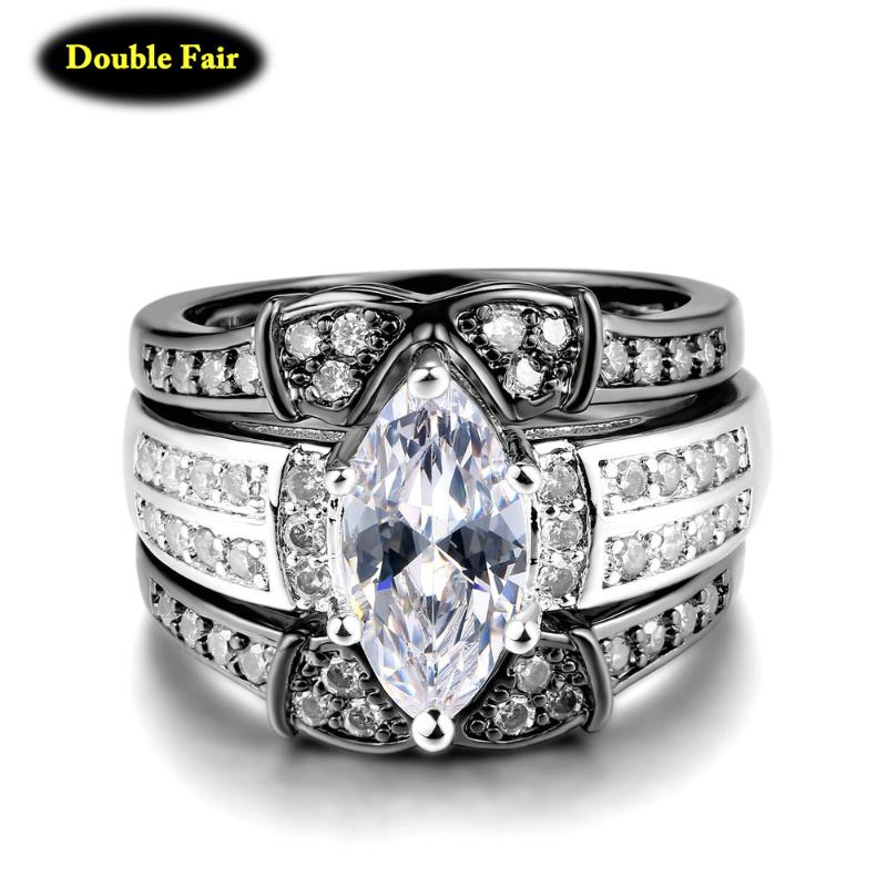 Cluster Rings Top Quality Luxury Cubic Zironia Love Three Rounds Sets Black & Silver Color Fashion Retro Jewelry For Women DWR710, Golden;silver
Cluster Rings Top Quality Luxury Cubic Zironia Love Three Rounds Sets Black & Silver Color Fashion Retro Jewelry For Women DWR710, Golden;silver