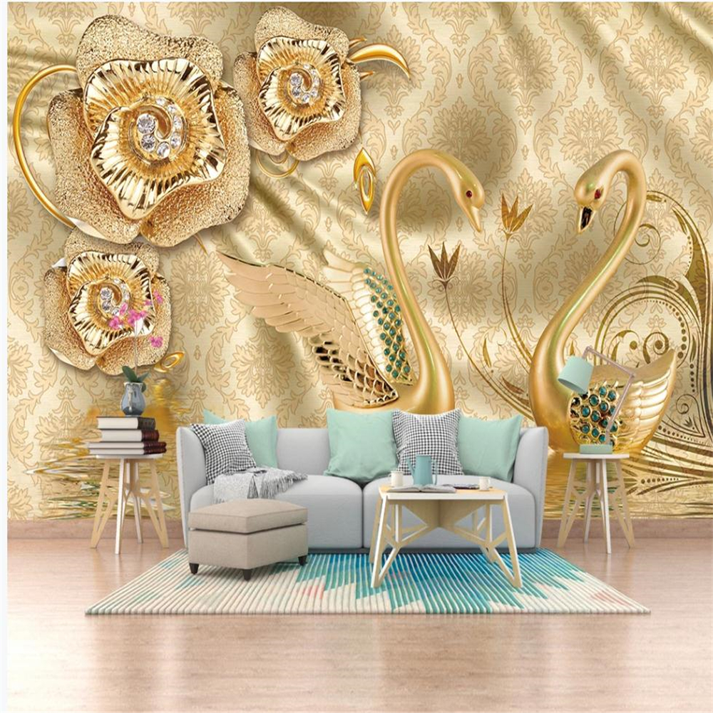 3d stereoscopic wallpaper Jewelry relief three-dimensional simple swan European style TV background wall decorative painting, Gold
3d stereoscopic wallpaper Jewelry relief three-dimensional simple swan European style TV background wall decorative painting, Gold