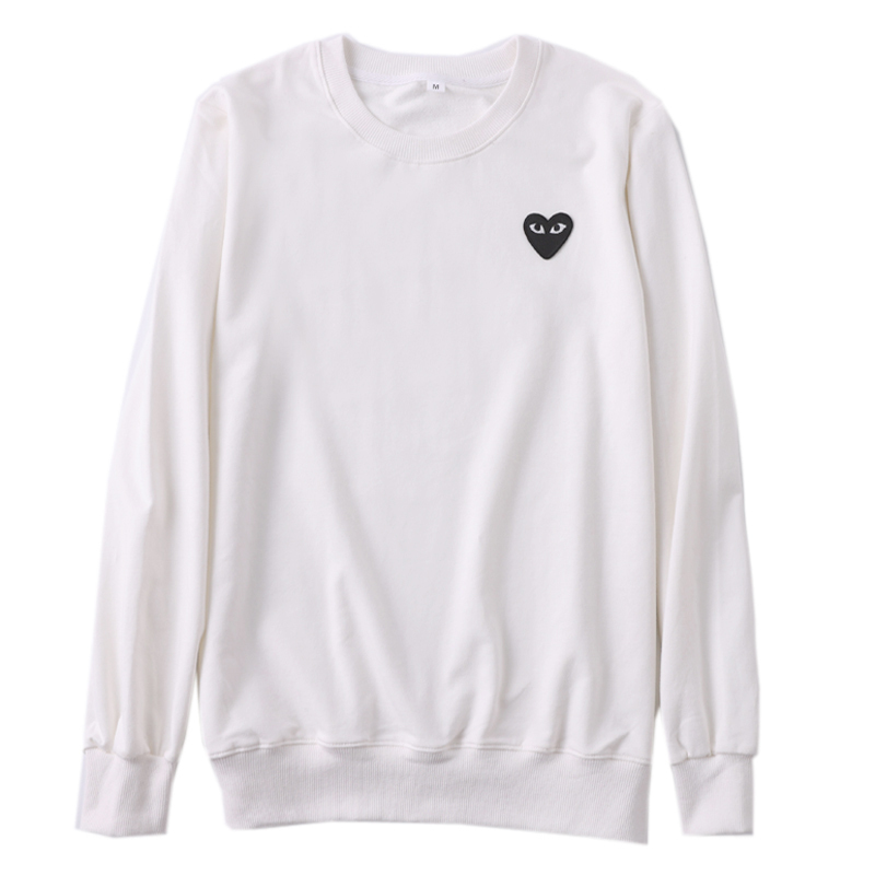 Long Sleeve Fashion Couple pure cotton T-Shirt Casual Embroidery Love-Heart Breathable T-shirt Casual For Man Women 210406