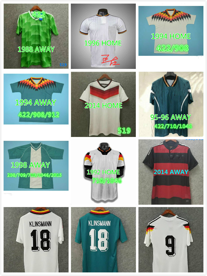 1988 1990 Retro KLINSMANN Soccer Jerseys 1994 Camisa Deutschland home Matthias 88 90 94 away Classic 1996 2014 Football Shirt, Lavender
1988 1990 Retro KLINSMANN Soccer Jerseys 1994 Camisa Deutschland home Matthias 88 90 94 away Classic 1996 2014 Football Shirt, Lavender