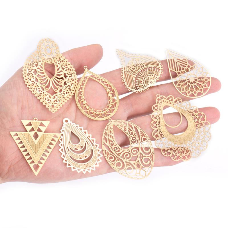 Charms 4pcs Stainless Steel Gold Filigree Charm Pendant Connectors For Earring DIY Jewelry Making, Bronze;silver
Charms 4pcs Stainless Steel Gold Filigree Charm Pendant Connectors For Earring DIY Jewelry Making, Bronze;silver