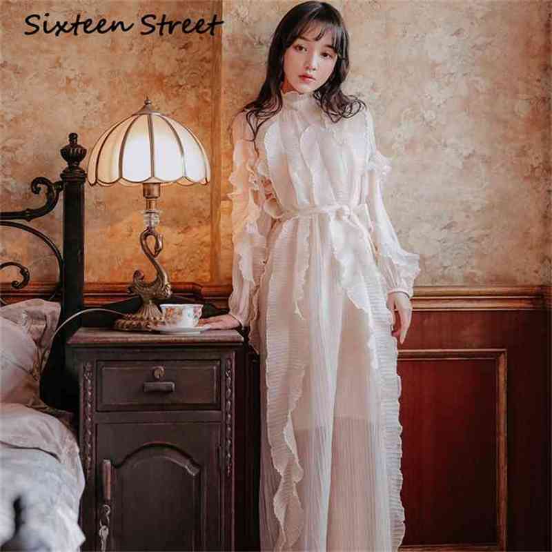 Maxi Voile Long Dress for Women Full Sleeve Ankle-length Beige es Woman Party Night Evening Summer 210603, Blue
Maxi Voile Long Dress for Women Full Sleeve Ankle-length Beige es Woman Party Night Evening Summer 210603, Blue