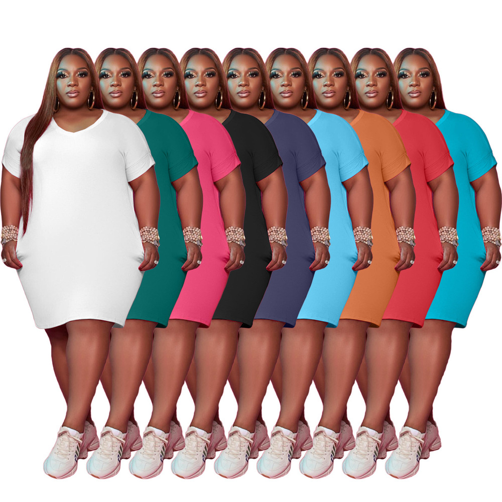 L-5XL Plus Size Solid Night Club Party Dress Woman Sexy Deep V Neck Short Sleeve Bandage Dress Summer Knee Length T-shirt Casual Dresses, Black;gray
L-5XL Plus Size Solid Night Club Party Dress Woman Sexy Deep V Neck Short Sleeve Bandage Dress Summer Knee Length T-shirt Casual Dresses, Black;gray