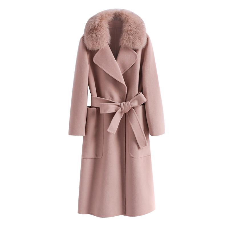 Women's Fur & Faux 2021 Double-faced Coat Wool Parka Mid-length Collar Trench, Black
Women's Fur & Faux 2021 Double-faced Coat Wool Parka Mid-length Collar Trench, Black
