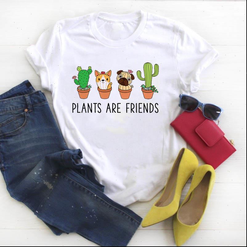 cactus plants are friends women t shirts kawaii teesclothes short sleeve graphic printed female, White
cactus plants are friends women t shirts kawaii teesclothes short sleeve graphic printed female, White