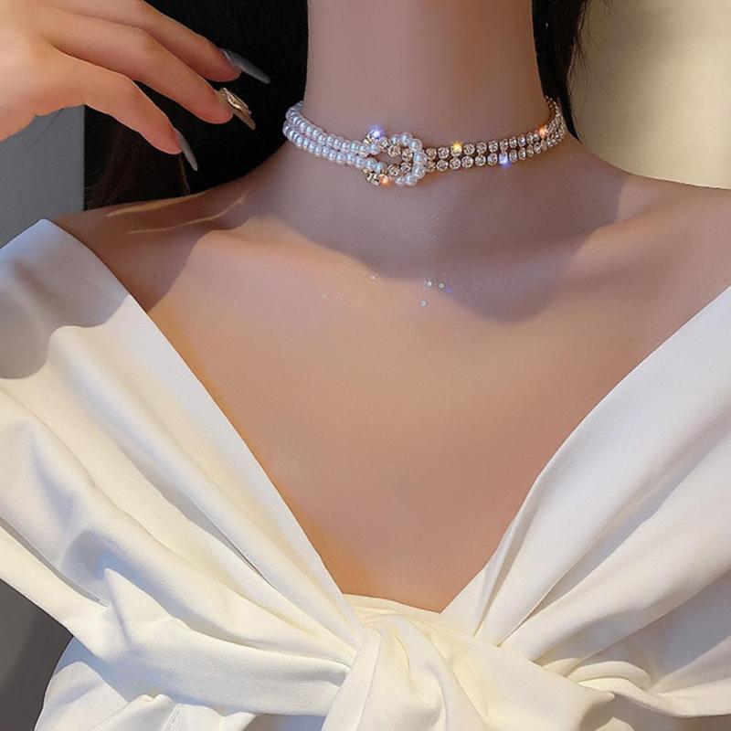 Chains Korean Elegant Imitation Pearl Short Choker Necklace Collar Boho Flower Clavicle Necklaces For Women Jewelry Wedding
Chains Korean Elegant Imitation Pearl Short Choker Necklace Collar Boho Flower Clavicle Necklaces For Women Jewelry Wedding