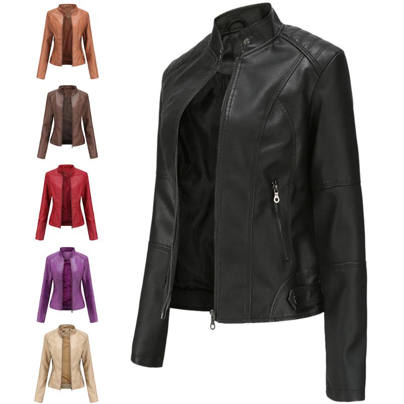 Women's Leather & Faux Spring Autumn Slim Stand Collar Jacket Fashion Commuter Multicolor Artificial Coat, Black
Women's Leather & Faux Spring Autumn Slim Stand Collar Jacket Fashion Commuter Multicolor Artificial Coat, Black