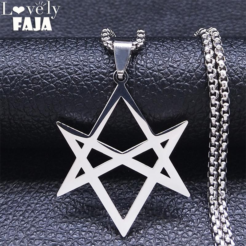Pendant Necklaces Unicursal Hexagram Stainless Steel Chain For Women/Men Silver Color Necklace Jewelry Collier Femme N7068S03
Pendant Necklaces Unicursal Hexagram Stainless Steel Chain For Women/Men Silver Color Necklace Jewelry Collier Femme N7068S03