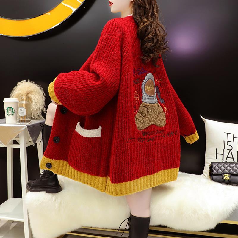 women's sweaters large fat size mm 100.00kg cardigan sweater long spring and korean fall cartoon lazy wind mesh jacket hf3q, White;black
women's sweaters large fat size mm 100.00kg cardigan sweater long spring and korean fall cartoon lazy wind mesh jacket hf3q, White;black