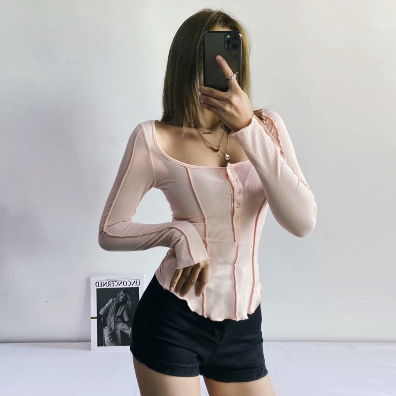 Women's T-Shirt Sping Irregular Hem Shirts Long Sleeve Square Neck White Casual ops For Blusa PMDN
Women's T-Shirt Sping Irregular Hem Shirts Long Sleeve Square Neck White Casual ops For Blusa PMDN